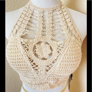 Crochet top halter top bra boho crochet bra top halter bra